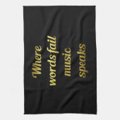 単語が失敗した場合の音楽話引用文 キッチンタオル (縦)