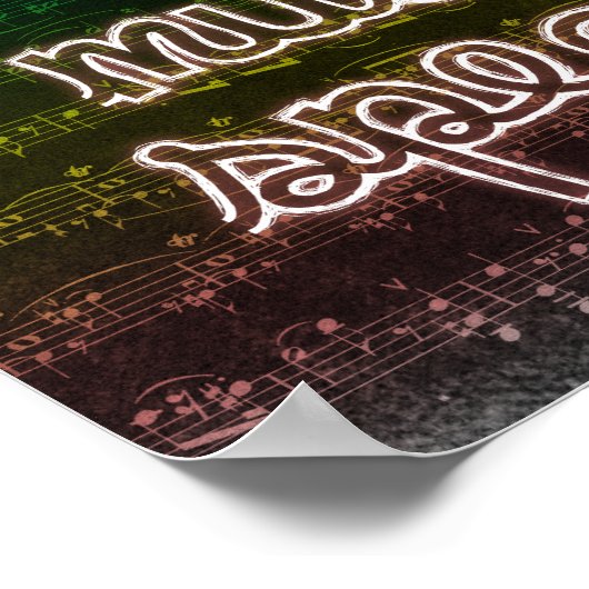 単語が失敗した場合は、音楽ポ話スター ポスター (角)