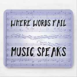 単語が失敗する一方、音楽はマウスパッドを話します マウスパッド