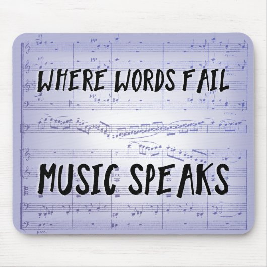単語が失敗する一方、音楽はマウスパッドを話します マウスパッド (正面)