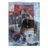 単語と女性の抽象芸術コラージュ、すべての行事 (正面)