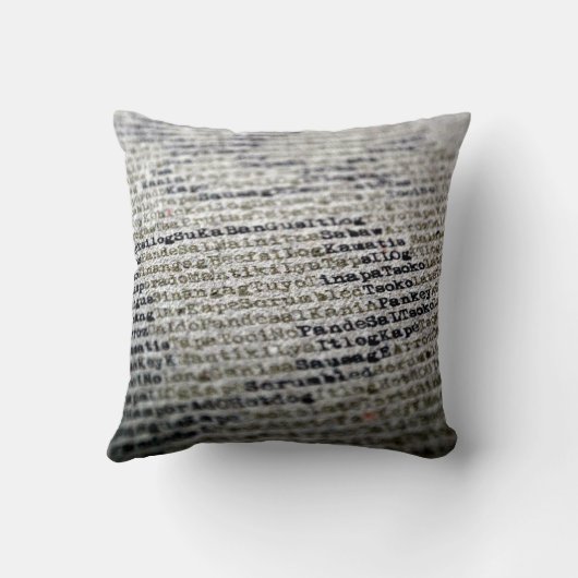 単語と文字 クッション (裏面)
