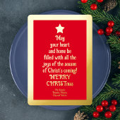 単語と高級クリスチャンのクリスマスツリー金ゴールド 箔シーズンカード