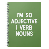 単語のおたくおもしろい英語ユーモアのワードプレイ ノートブック (正面)