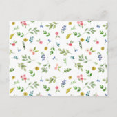 単語のアドバイス知恵の水の色シックなフローラ アドバイスカード (裏面)