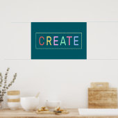 単語のカラフル作成 ポスター (キッチン)