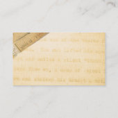 単語のタイプライターの作家の作家のヴィンテージのアンティーク 名刺 (裏面)