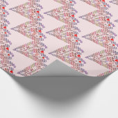 単語のハートの折り返し紙 ラッピングペーパー (コーナー)