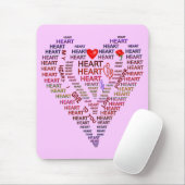 単語のハート マウスパッド (マウス)