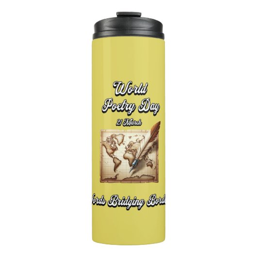 単語のブリッシ縁どング。世界詩祭 タンブラー (正面)