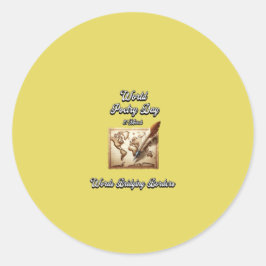 単語のブリッシ縁どング。世界詩祭 ラウンドシール