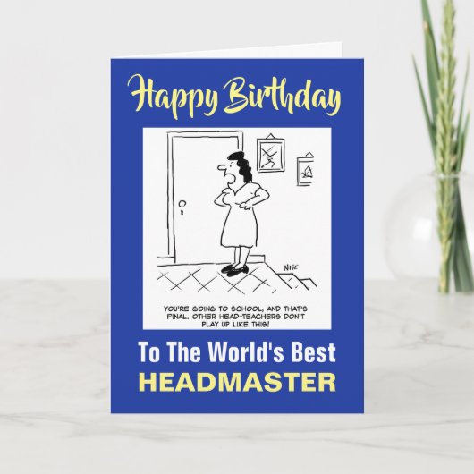 単語のヘッドマ最高のーダー – ハッピーバースデー カード (正面)