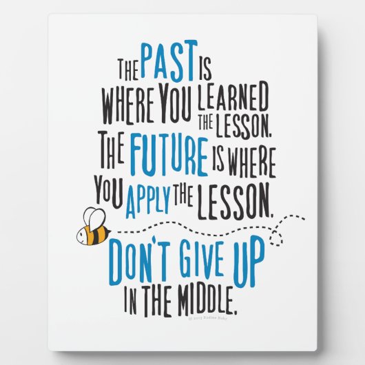 単語の勇気付けられる引用文 フォトプラーク (正面)