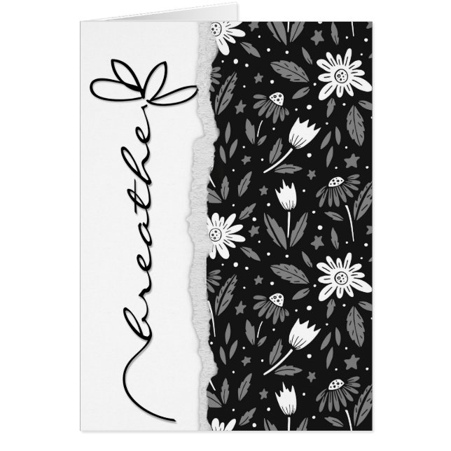 単語の呼吸を伴う黒いデイジー (正面)