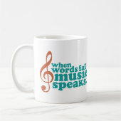 単語の失敗音楽が話す時 コーヒーマグカップ (左)