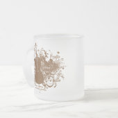 単語の失敗音楽はチェロのミュージシャンを話します フロストグラスマグカップ (正面左)