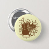 単語の失敗音楽はチェロのミュージシャンを話します 缶バッジ (正面&裏面)