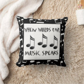 単語の失敗音楽は装飾用クッションのギフトを話します クッション (ブランケット)