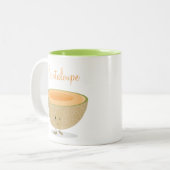 単語の微笑のメロンのマグ ツートーンマグカップ (正面左)