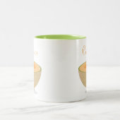 単語の微笑のメロンのマグ ツートーンマグカップ (中央)