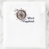 単語の放浪者のステッカー 楕円形シール (バッグ)