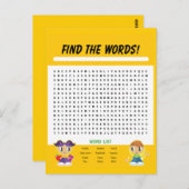 単語の検索, Word検索アクティビティカード ポストカード (正面/裏面)