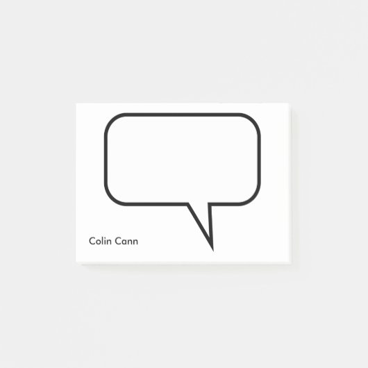 単語の気球のカスタムの文字 ポストイット (正面)