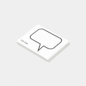 単語の気球のカスタムの文字 ポストイット (アングル)