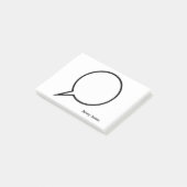 単語の気球のカスタムの文字 ポストイット (アングル)
