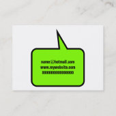 単語の気球 名刺 (裏面)