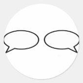 単語の泡左右に博物館のZazzleのギフト ラウンドシール (正面)