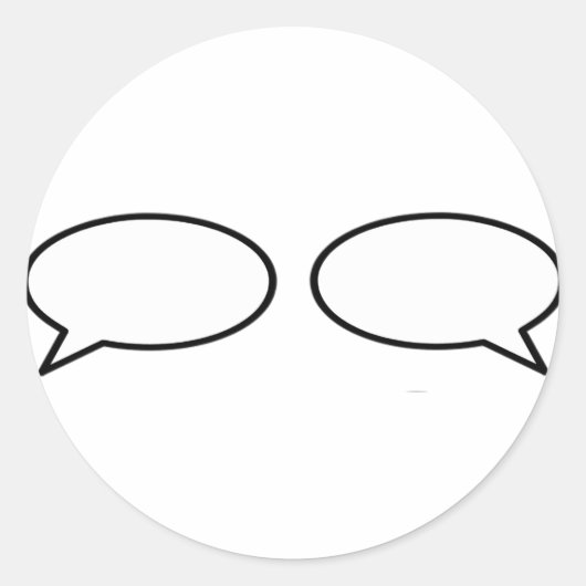 単語の泡左右に博物館のZazzleのギフト ラウンドシール (正面)