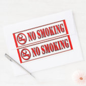 単語の禁煙のステッカー 長方形シール (封筒)
