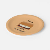 単語の紙皿との微笑のS'more ペーパープレート (アングル)