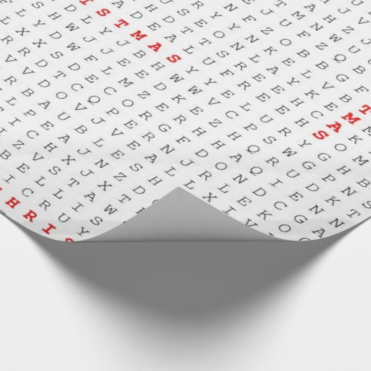 単語の調査のパズルのメリークリスマス ラッピングペーパー (角)