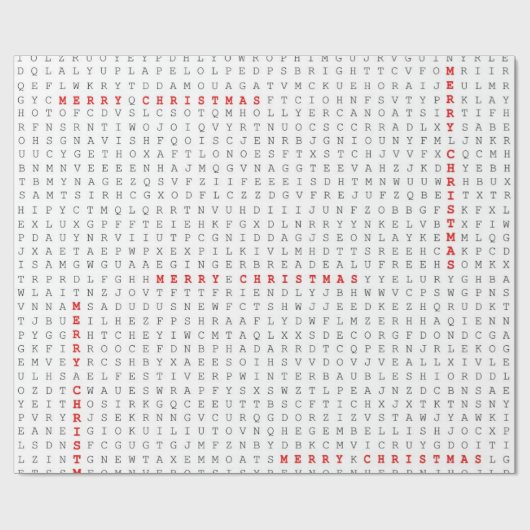 単語の調査のパズルのメリークリスマス ラッピングペーパー (フラット)