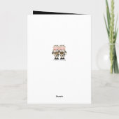 単語の追加コーヒー牛のグリーティングカード カード (裏面)