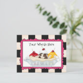 単語の追加バナナ分割はがき ポストカード (スタンド正面)