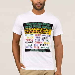 単語の錯覚の色Stroopの効果 Tシャツ