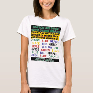 単語の錯覚- Stroopの効果の色 Tシャツ