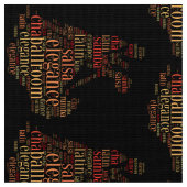 単語の雲のデザインとして踊りの組 ファブリック (クローズアップ)