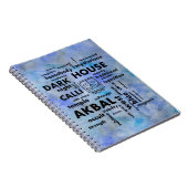 単語の雲のAkbalマヤのアステカなCalliのノート ノートブック (右側)