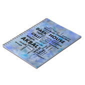 単語の雲のAkbalマヤのアステカなCalliのノート ノートブック (左側)