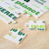 単語の雲を減らして下さい、再使用して下さい、リサイクルして下さい ジグソーパズル (側面)