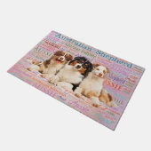 単語の雲2のオーストラリアの羊飼い犬 ドアマット (アングル)