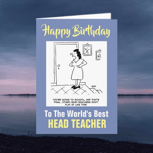 単語の頭の最高の先生-ハッピーバースデー カード