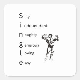 単語の頭文字ステッカー スクエアシール