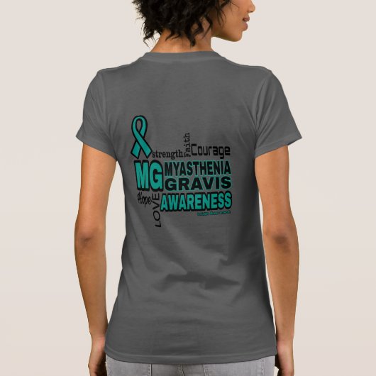 単語の… Myasthenia Gravis Tシャツ (裏面)