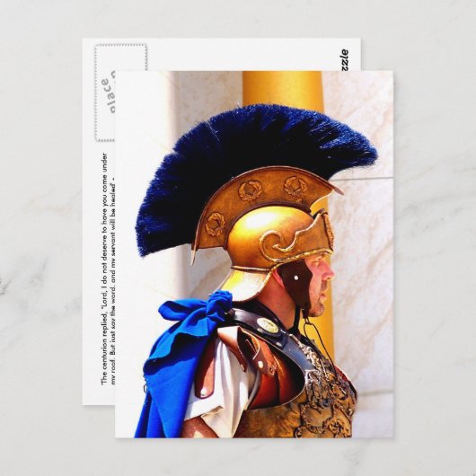 単語のMatthewの8:8のローマの百人隊長の芸術のポストを言って下さい ポストカード (正面/裏面)