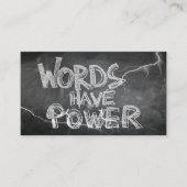 単語はパワーを持っているChalkboardライター, ZSSG 名刺 (正面)